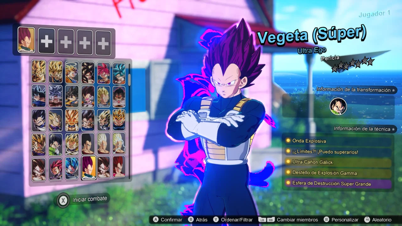 Vegeta Ultra Ego en Dragon Ball Sparking Zero